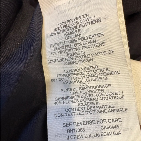 J. Crew Navy Quilted Vest with Gold Details - Picture 4 of 4